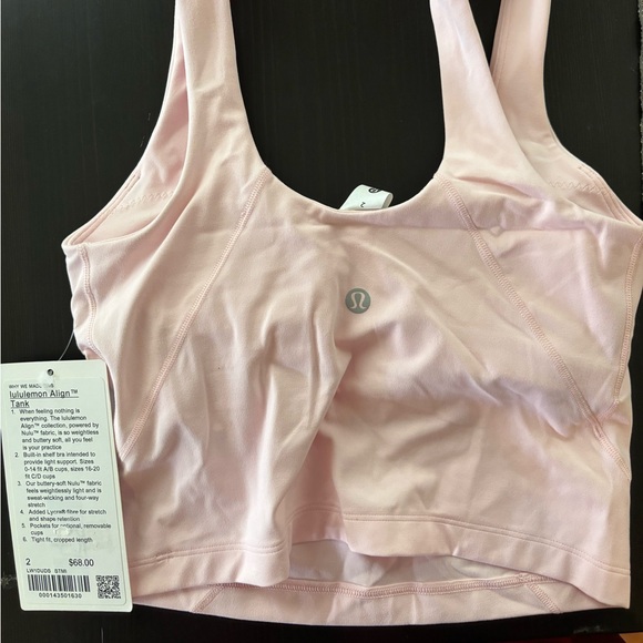 NWT Lululemon pink align top - Picture 3 of 3